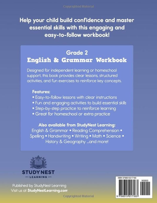 English & Grammar Workbook - Grade 2: A Fun and Effective Workbook to Strengthen Grammar and Boost Writing Confidence